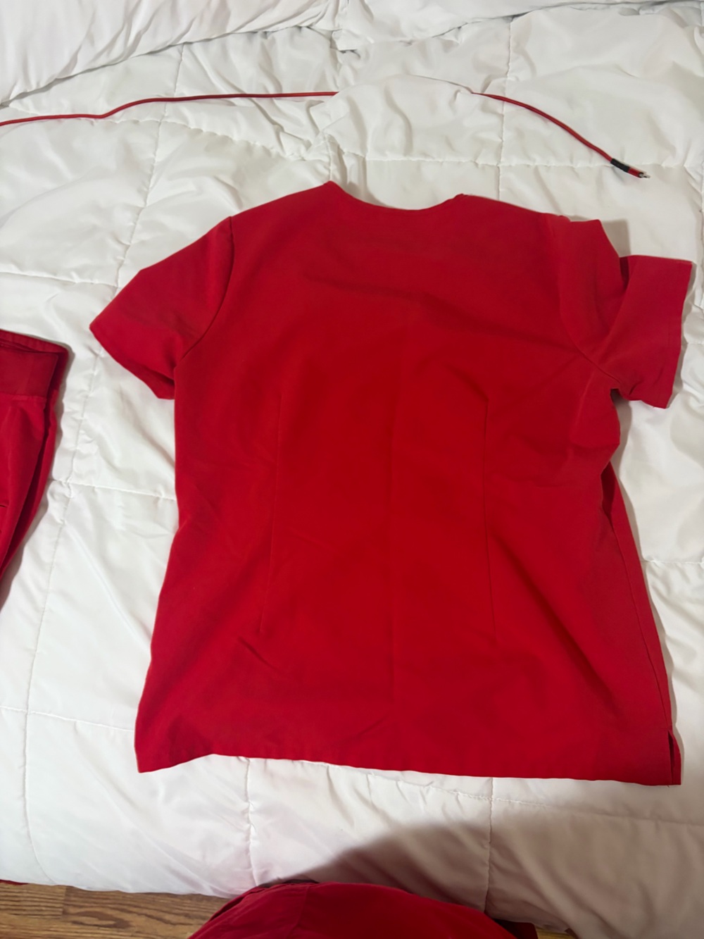 Figs Women’s Red Catarina Scrub Top - Picture 3 of 3
